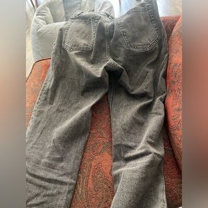 Abercrombie and Fitch curve love Ultra High Rise Ankle Straight black jean